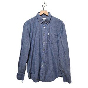 Five Four Speckled Cotton Long Sleeve Casual Button Down Sz L